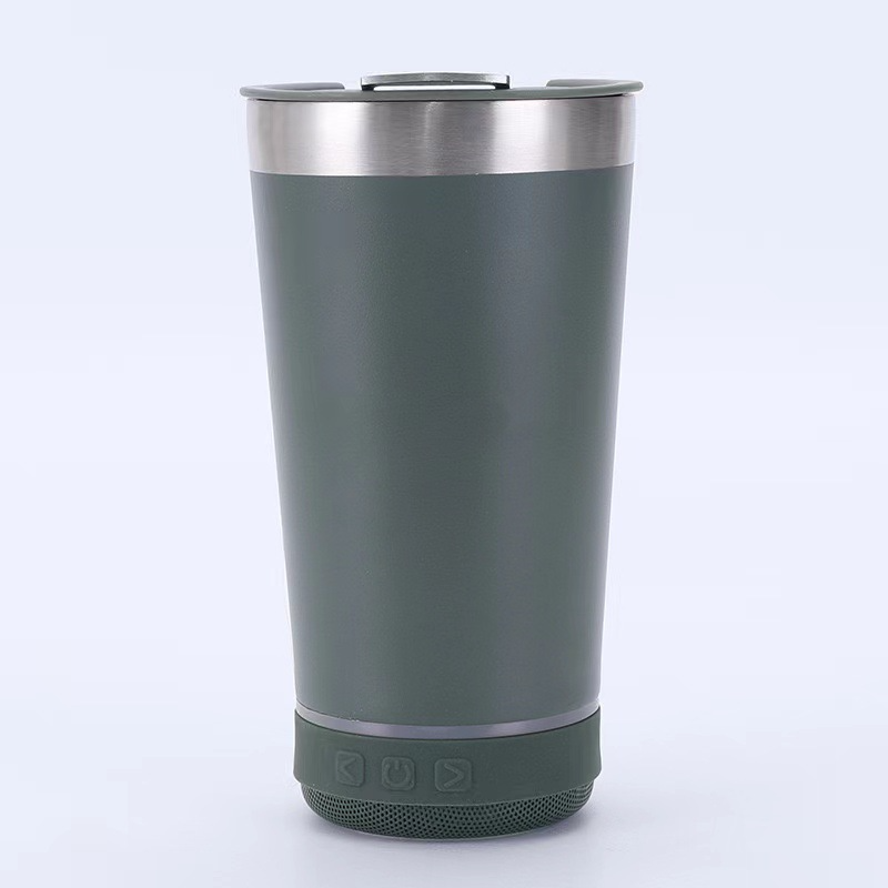 Bluetooth Audio Stainless Steel Travel Mug – 16oz